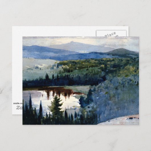 Winslow Homer kunst, Indiaans dorp, Adirondacks Briefkaart (Voorkant / Achterkant)