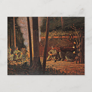 Winslow Homer-kunst - Voor de stad Yorktown Briefkaart