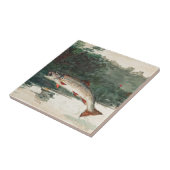 Winslow Homer Leaping Trout Tile Tegeltje (Zijkant)