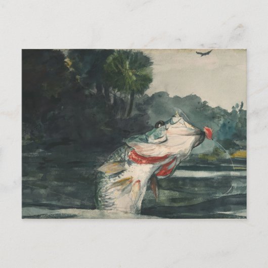  Winslow Homer Life Size Black Bass Briefkaart (Voorkant)