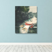  Winslow Homer Life Size Black Bass Canvas Afdruk (Insitu (Houten vloer))