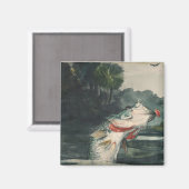  Winslow Homer Life Size Black Bass Magneet (Voorkant / Achterkant)