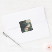  Winslow Homer Life Size Black Bass Vierkante Sticker (Envelop)
