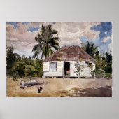 Winslow Homer Native Huts, Nassau Poster (Voorkant)