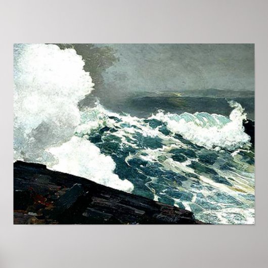Winslow Homer - Noreaster Poster (Voorkant)