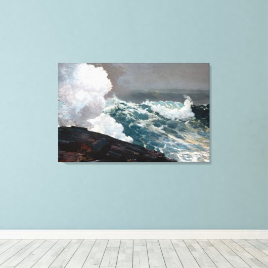 Winslow Homer Northeaster Canvas Afdruk (Insitu (Houten vloer))
