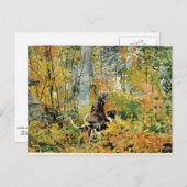 Winslow Homer - Op het spoor, mooi kunstschilderij Briefkaart (Voorkant / Achterkant)