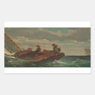 Winslow Homer - Opbroeden (een eerlijke wind) Rechthoekige Sticker