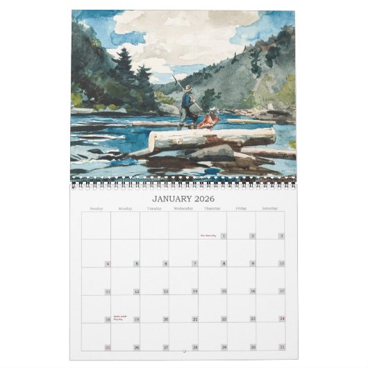 Winslow Homer Paintings Fine Art Calendar Kalender (Jan 2026)