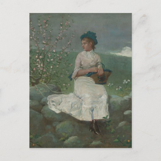  Winslow Homer Peach Blossom Briefkaart (Voorkant)