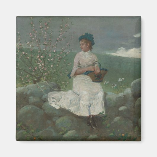 Winslow Homer Peach Blossom Magneet (Voorkant)