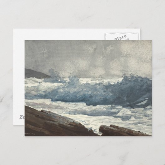 Winslow Homer - Prout's Neck, Breakers Briefkaart (Voorkant / Achterkant)