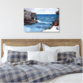 Winslow Homer Rocky Shore, Bermuda Canvas Afdruk (Insitu (Slaapkamer))