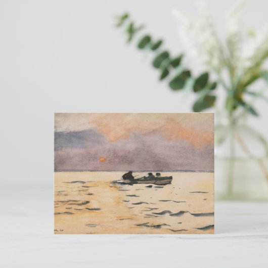 Winslow Homer - Rowing Home Briefkaart (Staand voorkant)