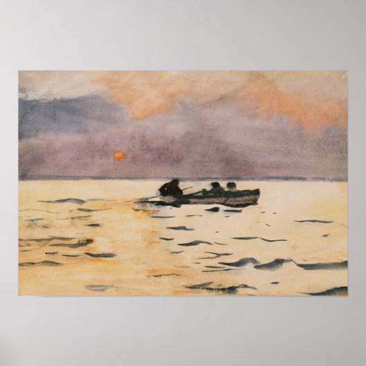 Winslow Homer - Rowing Home Poster (Voorkant)