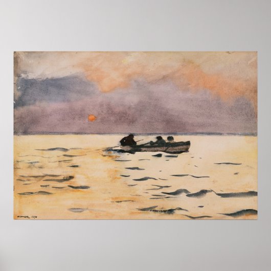 Winslow Homer Rowing Home Poster (Voorkant)