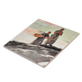 Winslow Homer - Saco Bay, beroemd schilderij Tegeltje (Zijkant)