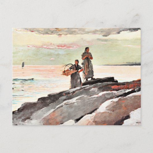 Winslow Homer - Saco Bay, mooie kunst, Briefkaart (Voorkant)