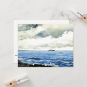 Winslow Homer-schilderij, Bermuda Kaart (Voorkant / Achterkant in situ)