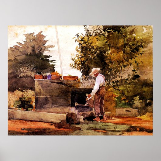 Winslow Homer schilderij, bij The Well Poster (Voorkant)