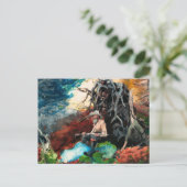 Winslow Homer schilderij, Campfire, Adirondacks Briefkaart (Staand voorkant)