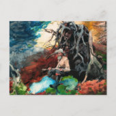 Winslow Homer schilderij, Campfire, Adirondacks Briefkaart (Voorkant)