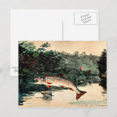 Winslow Homer-schilderij, Leaping-forel Briefkaart (Voorkant / Achterkant)