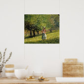 Winslow Homer schilderij, meisje met Hay Rake Poster (Keuken)