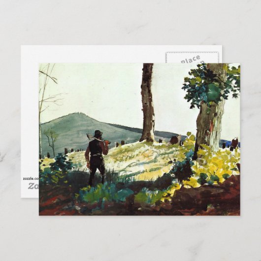 Winslow Homer schilderij, The Pioneer Briefkaart (Voorkant / Achterkant)