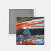 Winslow Homer Schooner bij Sunset Magneet (Voorkant / Achterkant)