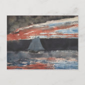 Winslow Homer - Schooner op Sunset Briefkaart (Voorkant)