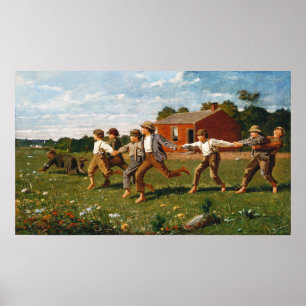 Winslow Homer Snap the Whip 1872 Amerikaanse Kunst Poster
