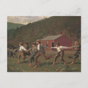 Winslow Homer Snap the Whip Briefkaart