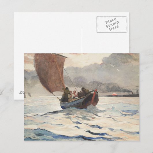 Winslow Homer - Terugkerende Vissen boten Briefkaart (Voorkant / Achterkant)