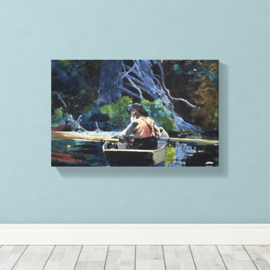 Winslow Homer The Adirondack Guide Canvas Afdruk (Insitu (Houten vloer))