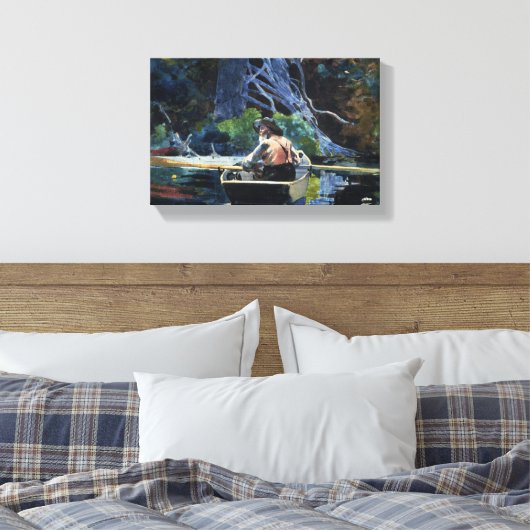 Winslow Homer The Adirondack Guide Canvas Afdruk (Insitu (Slaapkamer))
