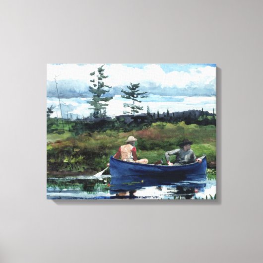 Winslow Homer the Blue Boat Canvas Afdruk (Voorkant)