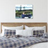 Winslow Homer the Blue Boat Canvas Afdruk (Insitu (Slaapkamer))
