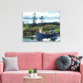 Winslow Homer the Blue Boat Canvas Afdruk (Insitu (Woonkamer))