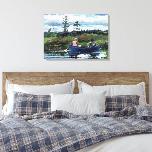 Winslow Homer the Blue Boat Canvas Afdruk (Insitu (Slaapkamer))