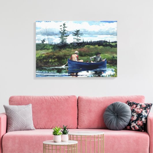 Winslow Homer the Blue Boat Canvas Afdruk (Insitu (Woonkamer))