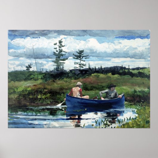 Winslow Homer the Blue Boat Poster (Voorkant)