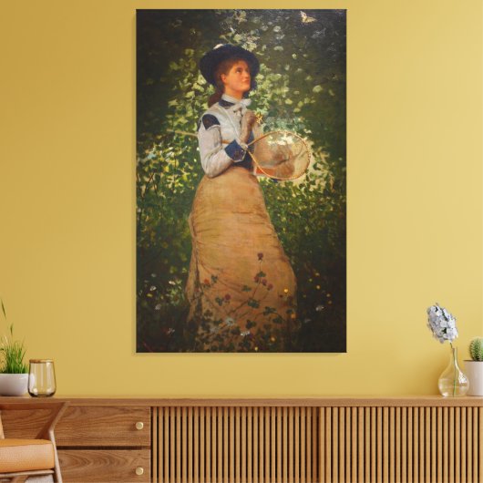  Winslow Homer the Butterfly Girl Canvas Afdruk (Insitu (Woonkamer))