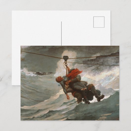 winslow Homer the Life Line Briefkaart (Voorkant / Achterkant)