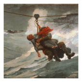  winslow Homer the Life Line Foto Afdruk (Voorkant)