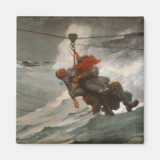  winslow Homer the Life Line Magneet (Voorkant)
