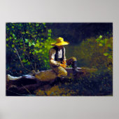 Winslow Homer The Whittling Boy Poster (Voorkant)