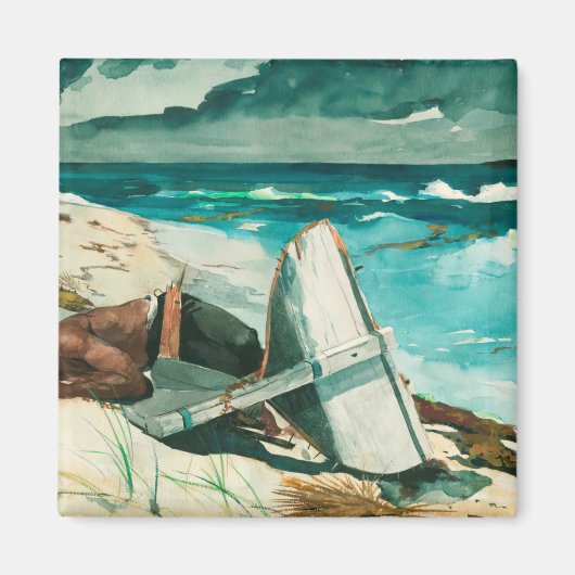 Winslow Homer tras el huracan bahamas Magneet (Voorkant)