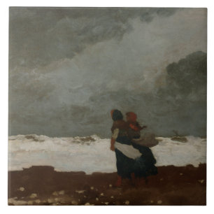 Winslow Homer - Twee cijfers van het Zee Tegeltje