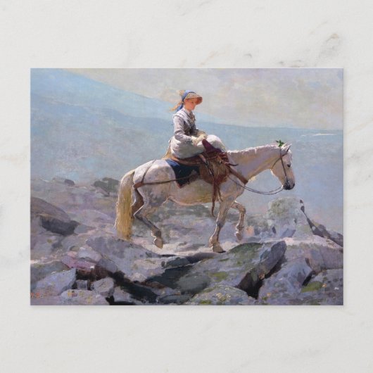 Winslow Homer van de Bridle Weg White Mountains Briefkaart (Voorkant)